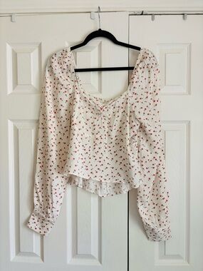 Free People Cherry Blouse